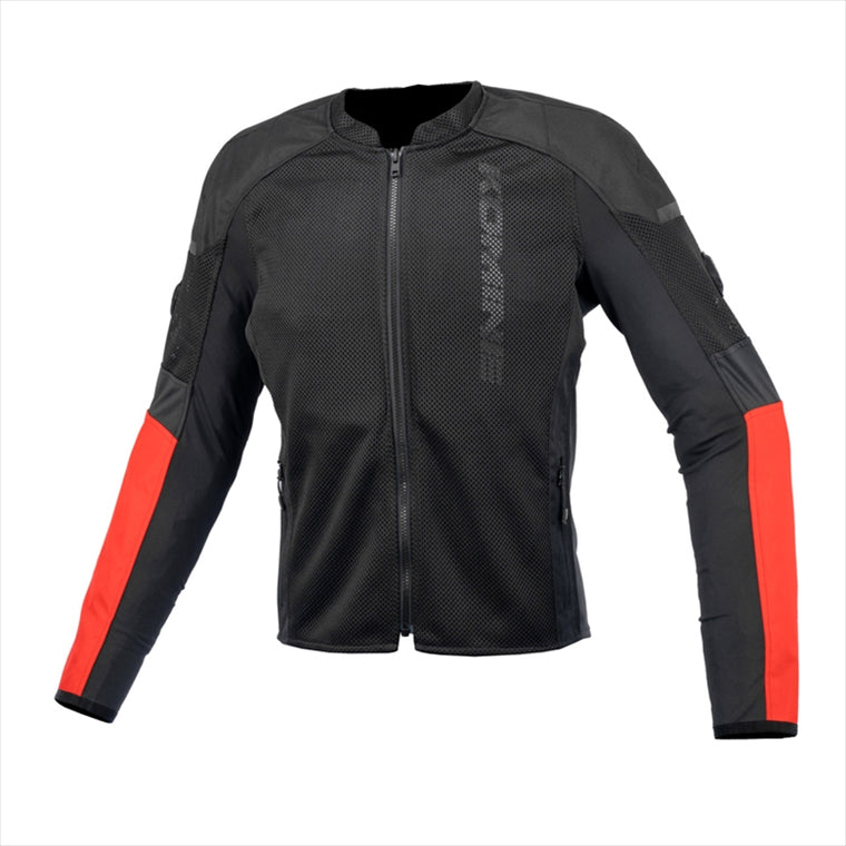 【コミネ】JK-173 ヘビーメッシュ SCRAMBLERジャケット BLK/RED XL 07-173