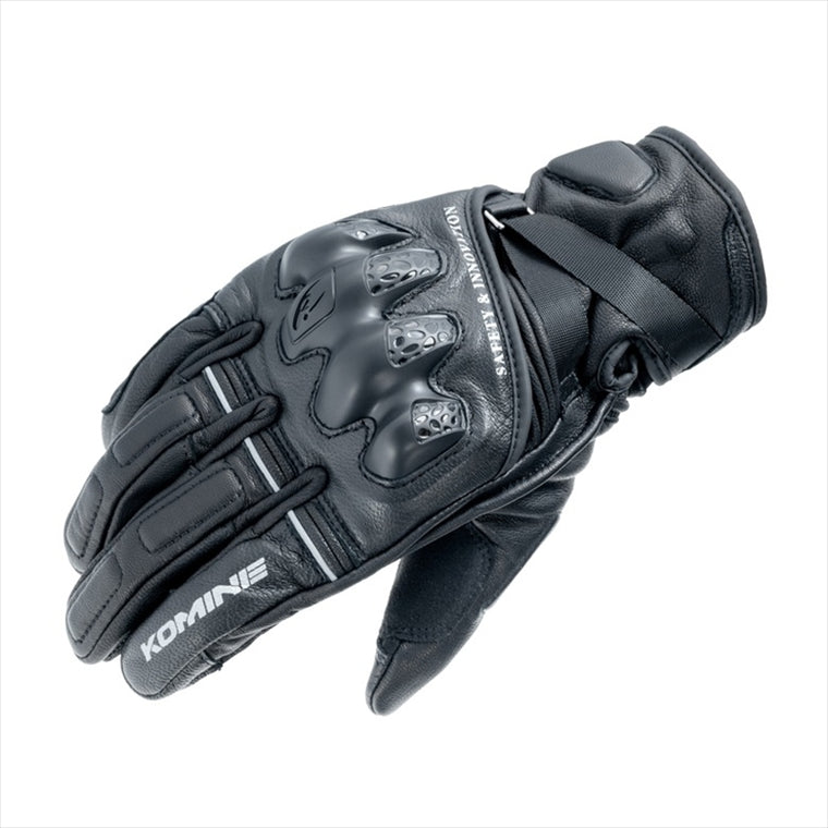 KOMINE(コミネ)｜GK-854 LEATHER P ウインターグローブ HG Black XL｜06-854