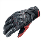 KOMINE(コミネ)｜GK-854 LEATHER P ウインターグローブ HG BLK-RED M｜06-854
