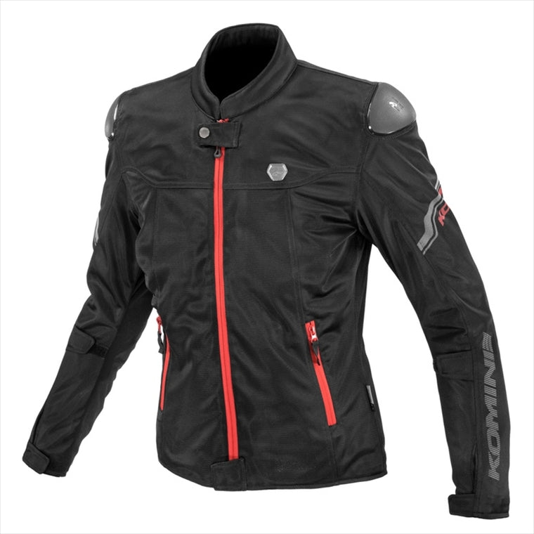 コミネ｜JK-175 ENIGMA ライトメッシュジャケット BLK/RED M｜07-175