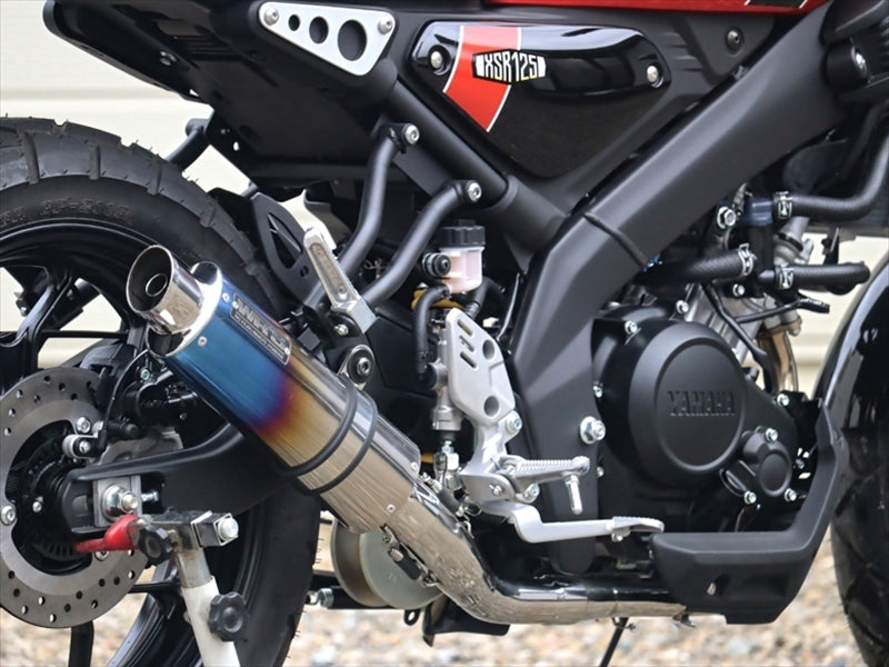 WR’S│ショートオーバル 焼チタン│XSR125(23-)│フルエキ マフラー ダブルアールズ フルEX ショートオーバル 焼き色チタン XSR125 23- 8BJ
