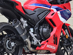 ダブルアールズ｜スリップオンSS-OVAL_SHORT F-BLACKチタン CBR400R 24-(8BL-NC65)｜SF1470JM