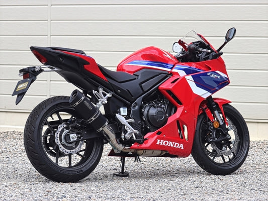 ダブルアールズ|スリップオンSS-OVAL_SHORT F-BLACKチタン CBR400R 24-(8BL-NC65)|SF1470JM