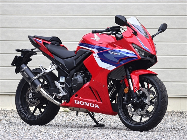 ダブルアールズ｜スリップオンSS-OVAL_SHORT F-BLACKチタン CBR400R 24-(8BL-NC65)｜SF1470JM