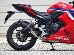 ダブルアールズ｜スリップオンSS-OVAL_SHORT F-BLACKチタン CBR400R 24-(8BL-NC65)｜SF1470JM