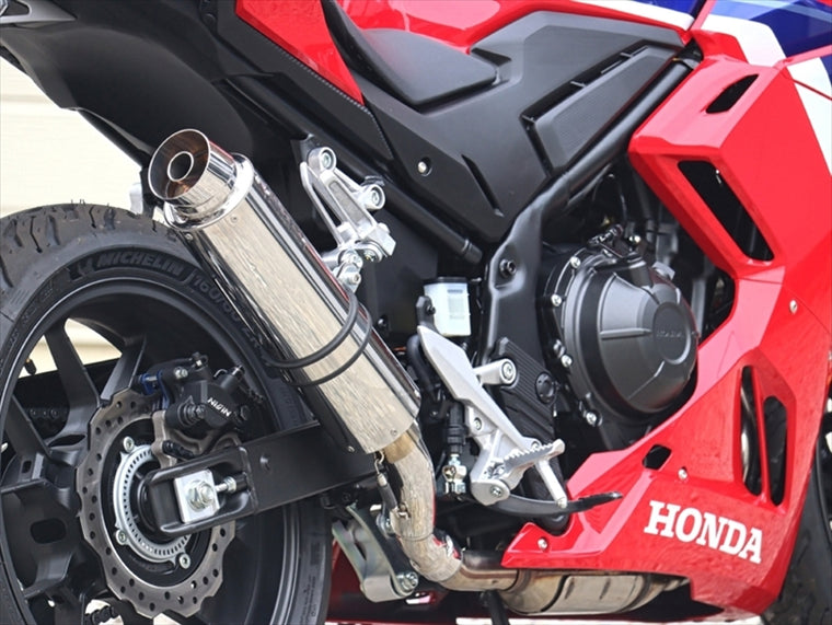 ダブルアールズ｜スリップオン ラウンド・ステンレスサイレンサー CBR400R 24-(8BL-NC65)｜BF1470JM