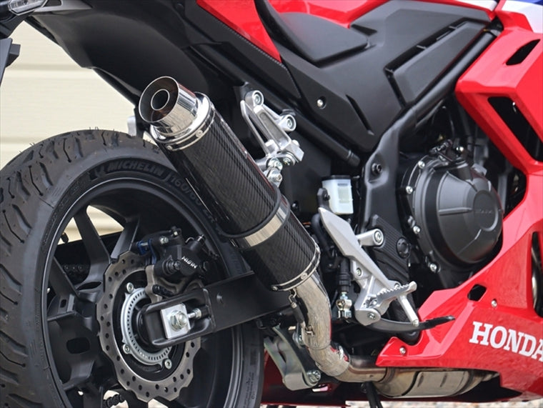 ダブルアールズ｜スリップオン ラウンド・カーボンサイレンサー CBR400R 24-(8BL-NC65)｜BC1470JM