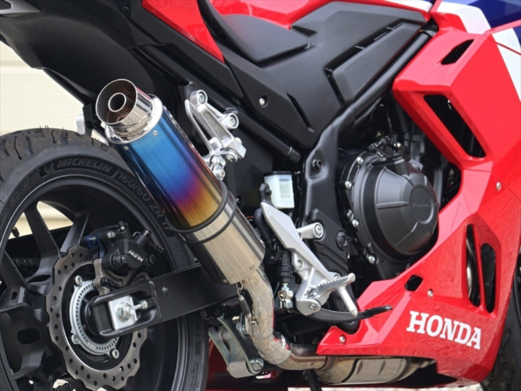 ダブルアールズ｜スリップオン ラウンド・焼き色チタンサイレンサー CBR400R 24-(8BL-NC65)｜BK1470JM
