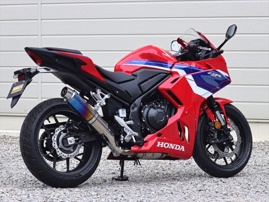 ダブルアールズ｜スリップオン ラウンド・焼き色チタンサイレンサー CBR400R 24-(8BL-NC65)｜BK1470JM