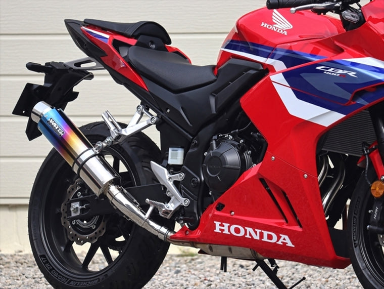 ダブルアールズ｜スリップオン ラウンド・焼き色チタンサイレンサー CBR400R 24-(8BL-NC65)｜BK1470JM