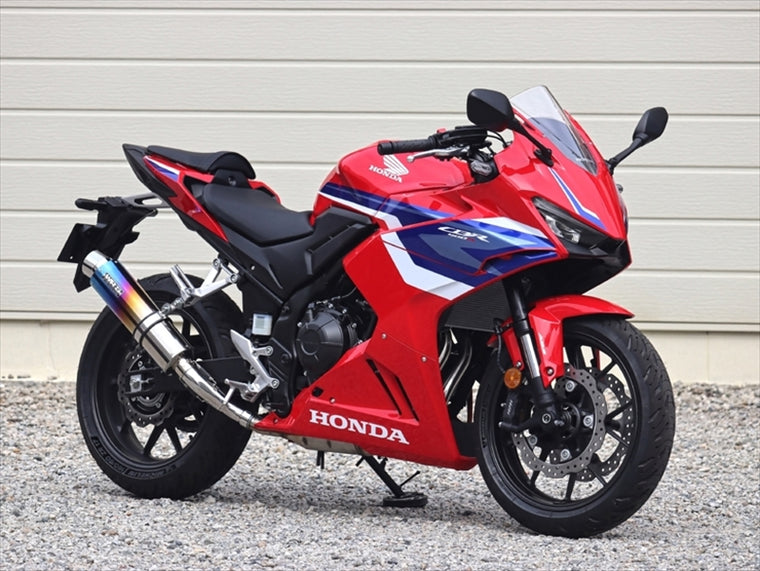 ダブルアールズ｜スリップオン ラウンド・焼き色チタンサイレンサー CBR400R 24-(8BL-NC65)｜BK1470JM