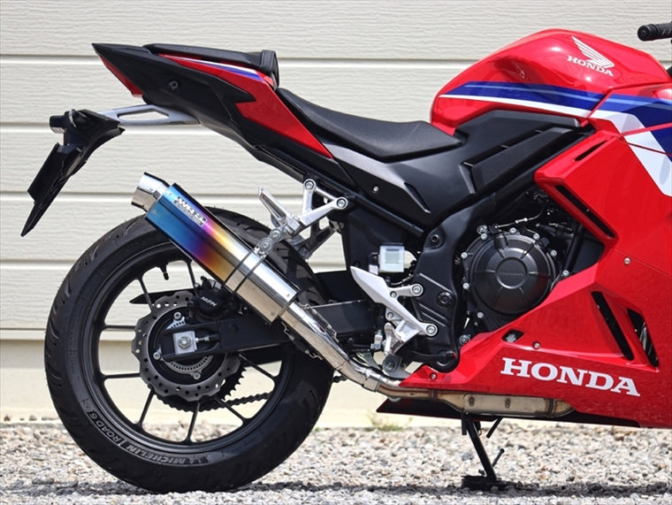 ダブルアールズ｜スリップオン ラウンド・焼き色チタンサイレンサー CBR400R 24-(8BL-NC65)｜BK1470JM