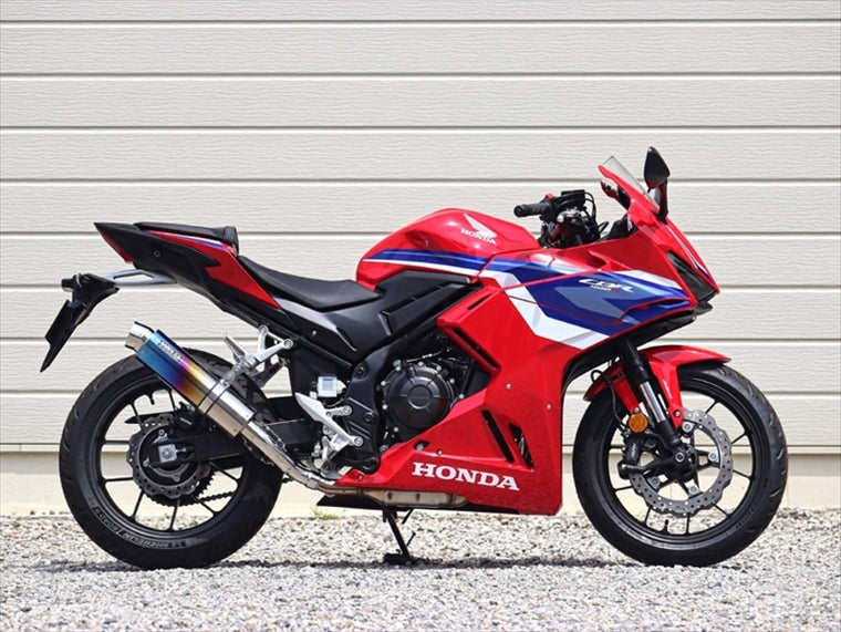 ダブルアールズ｜スリップオン ラウンド・焼き色チタンサイレンサー CBR400R 24-(8BL-NC65)｜BK1470JM