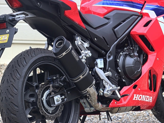 ダブルアールズ｜スリップオン SS-OVAL/LONG F-BLACKチタン CBR400R 24- 8BL-NC65｜VF1470JM
