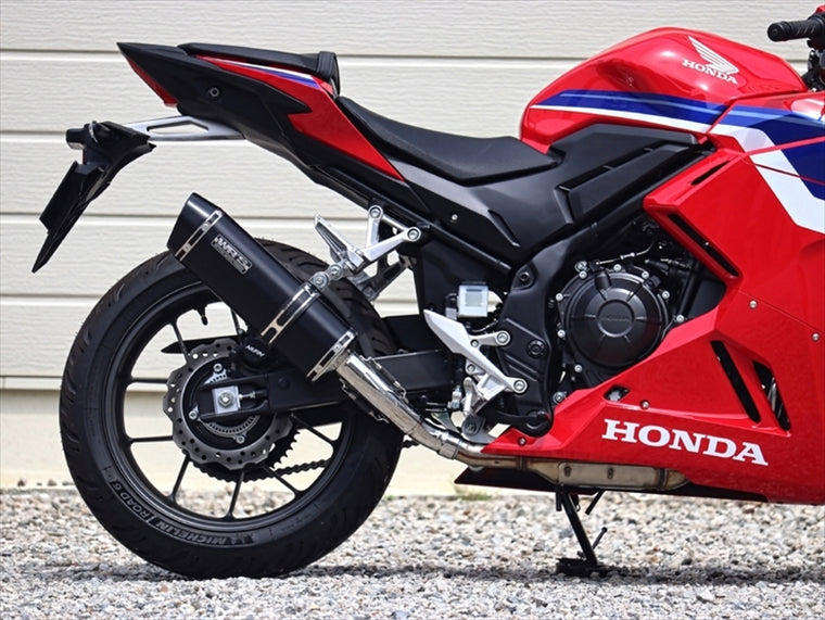 ダブルアールズ｜スリップオン SS-OVAL/LONG F-BLACKチタン CBR400R 24- 8BL-NC65｜VF1470JM