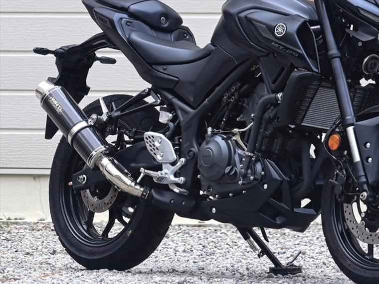 ダブルアールズ｜スリップオン ラウンド・カーボンサイレンサー YZF-R25/MT-25 25- (8BK-RG84J)｜BC2280JM