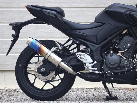 ダブルアールズ｜スリップオン ラウンド・焼き色チタンサイレンサー YZF-R25/MT-25 25- (8BK-RG84J)｜BK2280JM
