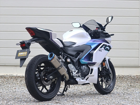 WR'S(ダブルアールズ)｜スリップオン SS-OVAL ソリッドチタンタイプ YZF-R3/MT-03 8BL-RH25J 25-｜SK2320JM
