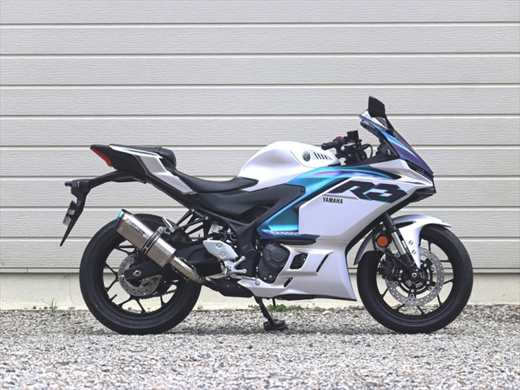 WR'S(ダブルアールズ)｜スリップオン SS-OVAL ソリッドチタンタイプ YZF-R3/MT-03 8BL-RH25J 25-｜SK2320JM