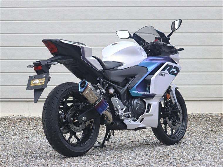 WR'S(ダブルアールズ)｜スリップオン SS-OVAL 焼き色チタンタイプ YZF-R3/MT-03 8BL-RH25J 25-｜SB2320JM