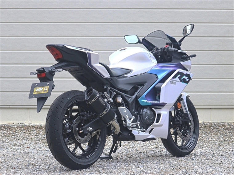 WR'S(ダブルアールズ)｜スリップオン SS-OVAL F-BLACK TITAN YZF-R3/MT-03 8BL-RH25J 25-｜SF2320JM