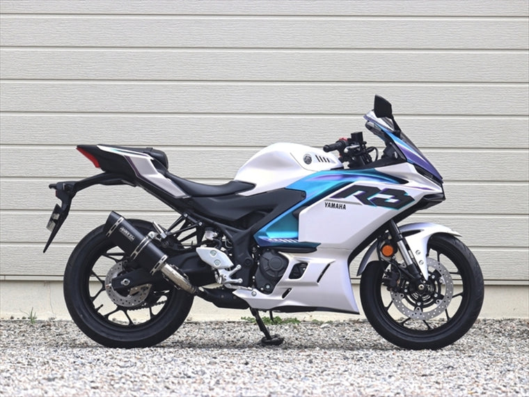WR'S(ダブルアールズ)｜スリップオン SS-OVAL F-BLACK TITAN YZF-R3/MT-03 8BL-RH25J 25-｜SF2320JM