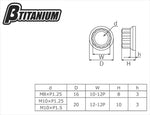 βTITANIUM(ベータチタニウム)｜12Pグリップロックナット ｜BT-TIGN-12P-10