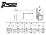βTITANIUM(ベータチタニウム)｜コンパクトフランジ六角ボルト ｜BT-HC-10025-1.5