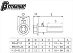 βTITANIUM(ベータチタニウム)｜フランジ六角ボルト M6×40 ｜BT-TIHX-06040