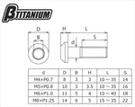 βTITANIUM(ベータチタニウム)｜ナベボルト 標準 M5×35 ｜BT-TIPC-05035