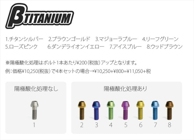 βTITANIUM(ベータチタニウム)｜ディスクローターボルト ホンダ汎用 ｜BT-HN-06017-D-BG