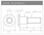 βTITANIUM(ベータチタニウム)｜ディスクローターボルト スズキ汎用 ｜BT-SZ-08033-D-LG