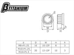 βTITANIUM(ベータチタニウム)｜12Pグリップロックナット ｜BT-TIGN-12P-08-RP