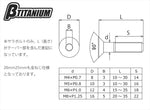 βTITANIUM(ベータチタニウム)｜サラボルト M6×35 ｜BT-TIDC-06035-WB