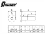 βTITANIUM(ベータチタニウム)｜ナベキャップ 低頭 M6×20 ｜BT-TIPC-06020-LOW-WB
