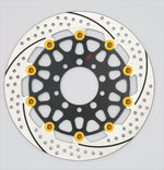 【サンスター ブレーキ】プレミアムR ホール＆スリット L       φ310 GSXR1000 05-08 ピン:ゴールド EM231FL-GD
