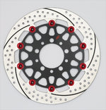 SUNSTAR BRAKE(サンスター ブレーキ)｜プレミアムR スリット＆ホール L φ310 CB1300SF 00-02 ピン:レッド｜EM222WL-RD