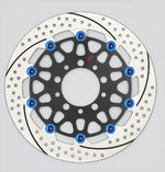 SUNSTAR BRAKE(サンスター ブレーキ)｜プレミアムR スリット＆ホール L φ310 CB1300SF 00-02 ピン:ブルー｜EM222FL-BL