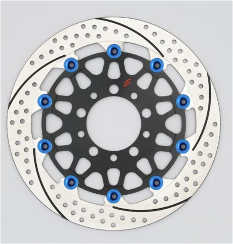 SUNSTAR BRAKE(サンスター ブレーキ)｜プレミアムR スリット＆ホール R φ310 CB1300SF 00-02 ピン:ブルー｜EM222FR-BL