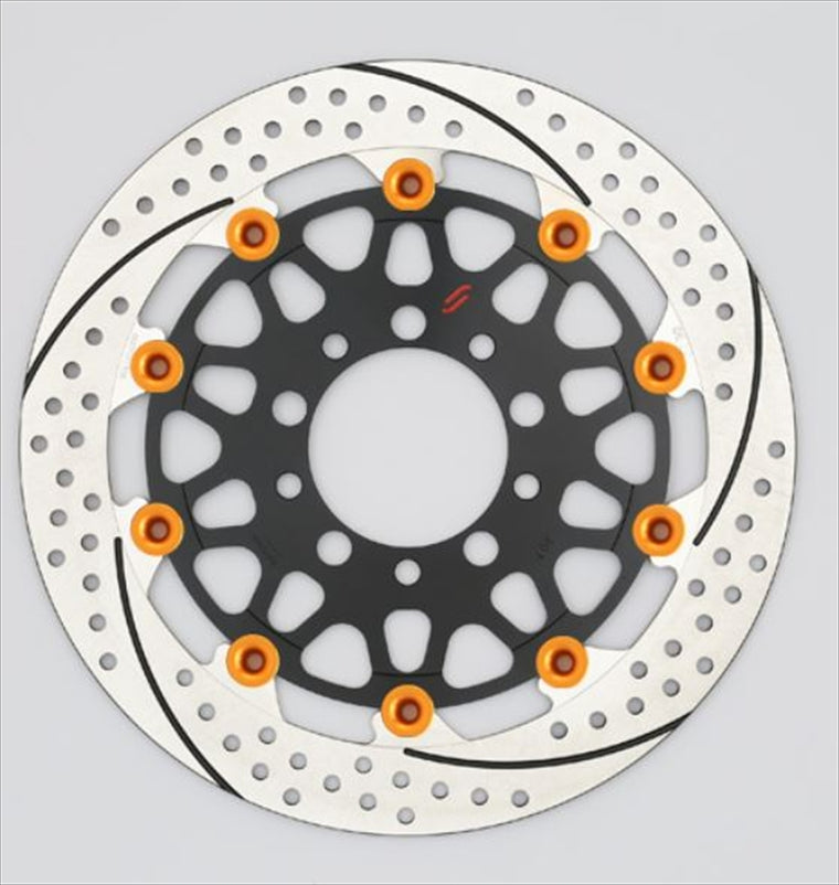 SUNSTAR BRAKE(サンスター ブレーキ)｜プレミアムR スリット＆ホール R φ310 CB1300SF 00-02 ピン:オレンジ｜EM222WR-OR