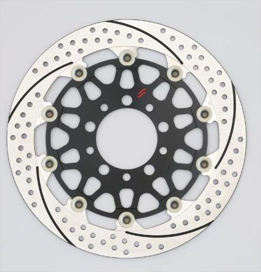 SUNSTAR BRAKE(サンスター ブレーキ)｜プレミアムR スリット＆ホール R φ310 CB1300SF 00-02 ピン:ハードアルマイト｜EM222WR-HA