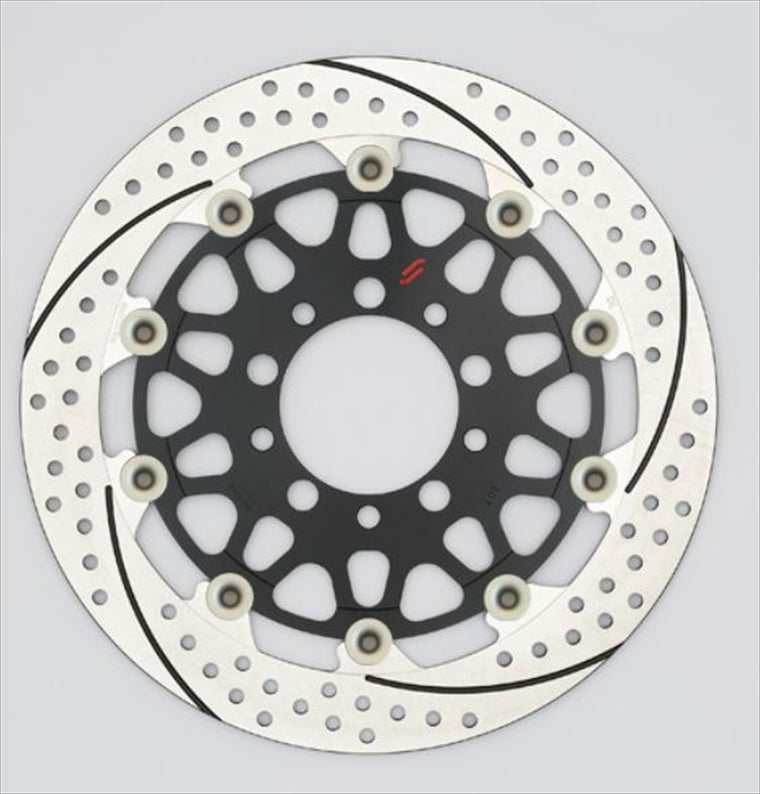 SUNSTAR BRAKE(サンスター ブレーキ)｜プレミアムR スリット＆ホール R φ310 CB1300SF 00-02 ピン:ハードアルマイト｜EM222WR-HA