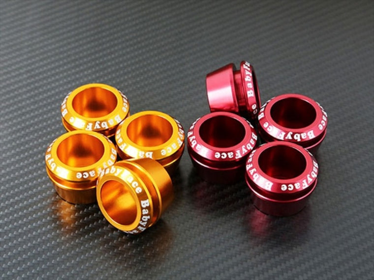 【ベビーフェイス】アクスルカップ レッド             2pc/シャフト径〜φ17mm 005-00014RD
