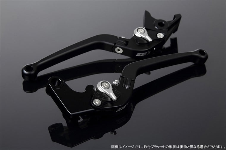 【エスエスケイ スピードラ】アジャストレバー スタンダード可倒式 Mブラック/Mシルバー Monkey125 GROM/MSX125 13-16 CBR250R MC41 LVAM003BK-SR