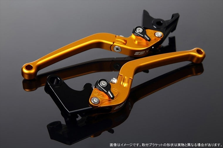 エスエスケイ スピードラ｜アジャストレバー スタンダード可倒式 Mゴールド/Mブラック FZ1フェザー 06-14 XJ6ディバージョン 09-｜LVAM038GD-BK
