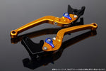 エスエスケイ スピードラ｜アジャストレバー スタンダード可倒式 Mゴールド/Mブルー FZ1フェザー 06-14 XJ6ディバージョン 09-｜LVAM038GD-BE