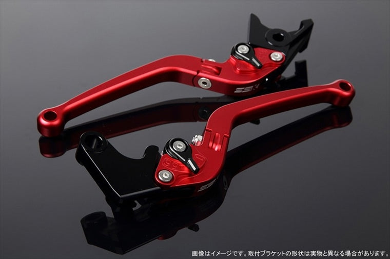 エスエスケイ スピードラ｜アジャストレバー スタンダード可倒式 Mレッド/Mブラック FZ1フェザー 06-14 XJ6ディバージョン 09-｜LVAM038RD-BK
