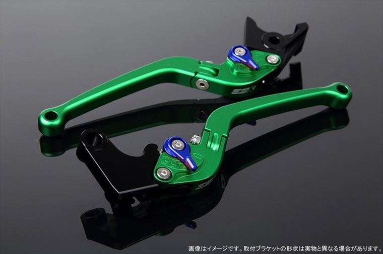 【エスエスケイ スピードラ】アジャストレバー スタンダード可倒式 Mグリーン/Mブルー MT-01 04-09 VMAX1700 09-13 LVAM043GN-BE