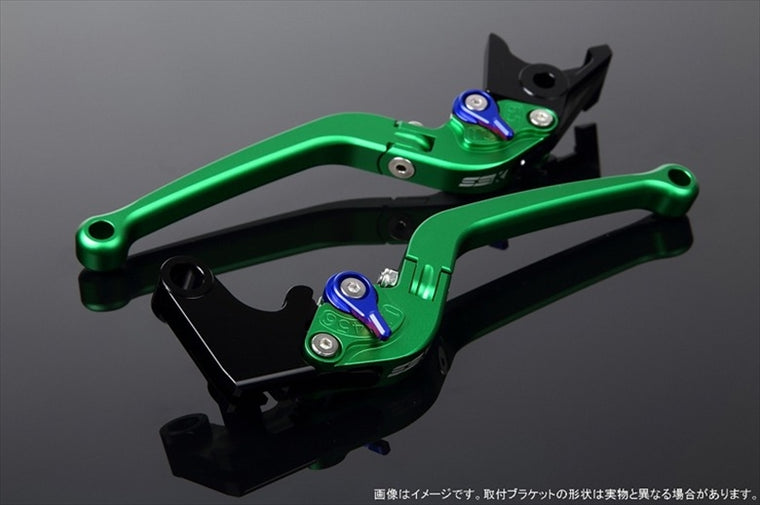 【エスエスケイ スピードラ】アジャストレバー スタンダード可倒式 Mグリーン/Mブルー GSX1300R隼 08-18 LVAM054GN-BE