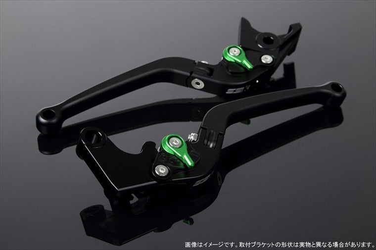 【エスエスケイ スピードラ】アジャストレバー スタンダード可倒式 Mブラック/Mグリーン 125/200/250/390DUKE LVAM075BK-GN